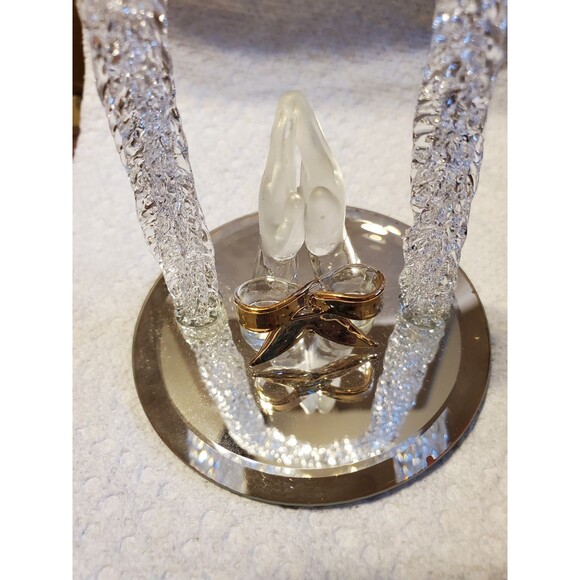 Praying Hands Spun Glass W/24kt Gold Plate - RH#39 - Picture 6 of 8